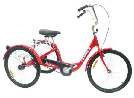 Gomier 2500 Series 24" Trike - Shimano Nexus Coaster - Bright Red
