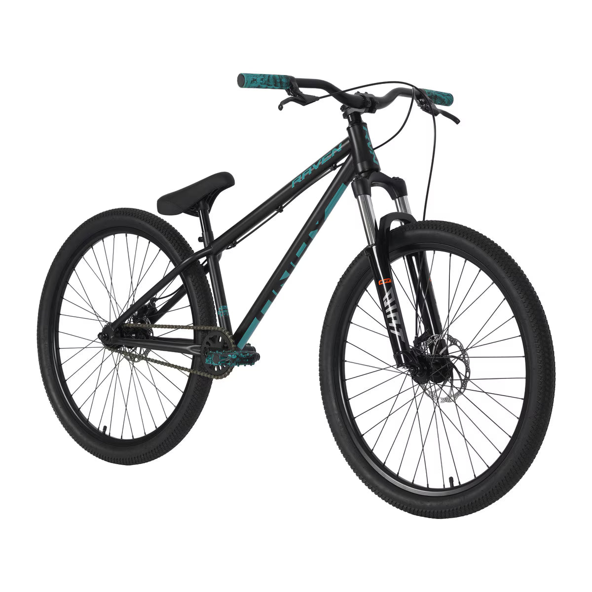 Raven Onyx 26" Dirt Jump Mountain Bike - Black/Teal