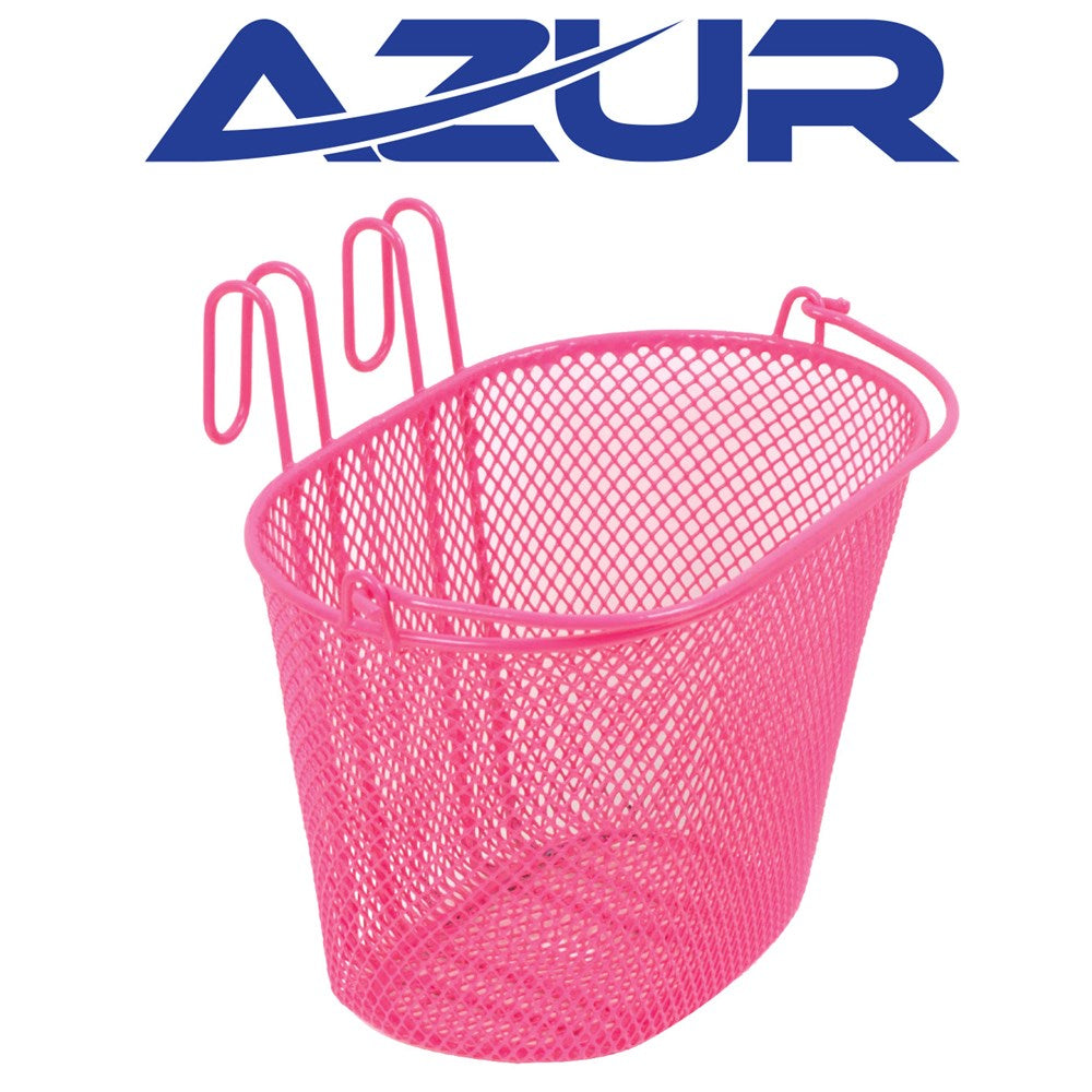 Azur Wire Basket With Handle - Pink