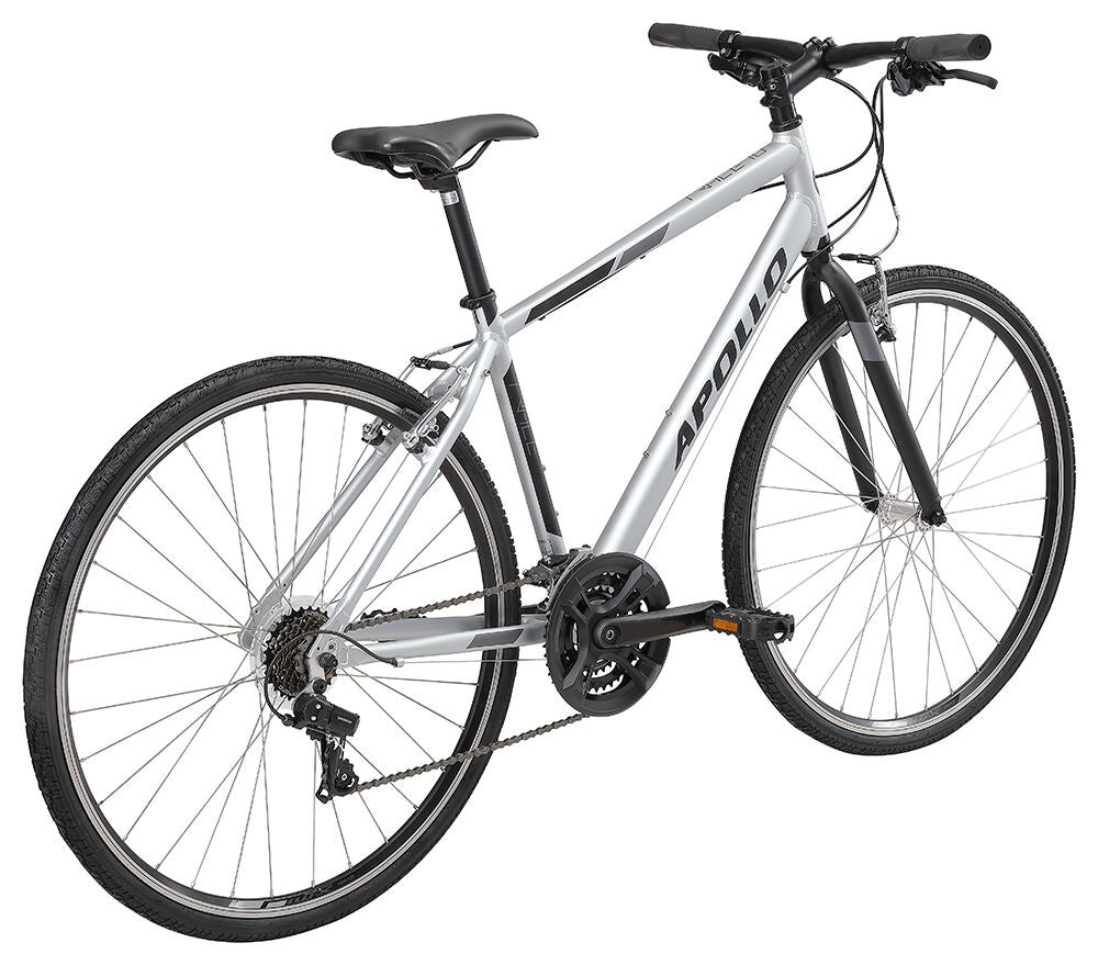 Apollo Trace 10 Flat Bar Road Bike - Matte Silver/Black