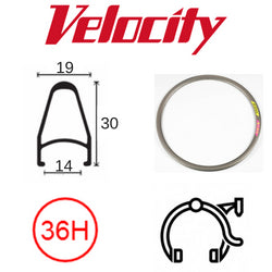 Velocity Deep V 700C Rim - 36H - Presta - D/W - Brown