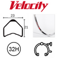 Velocity Major Tom 700C Tubular Rim - 32H - Presta Valve - D/W - Hand Polished
