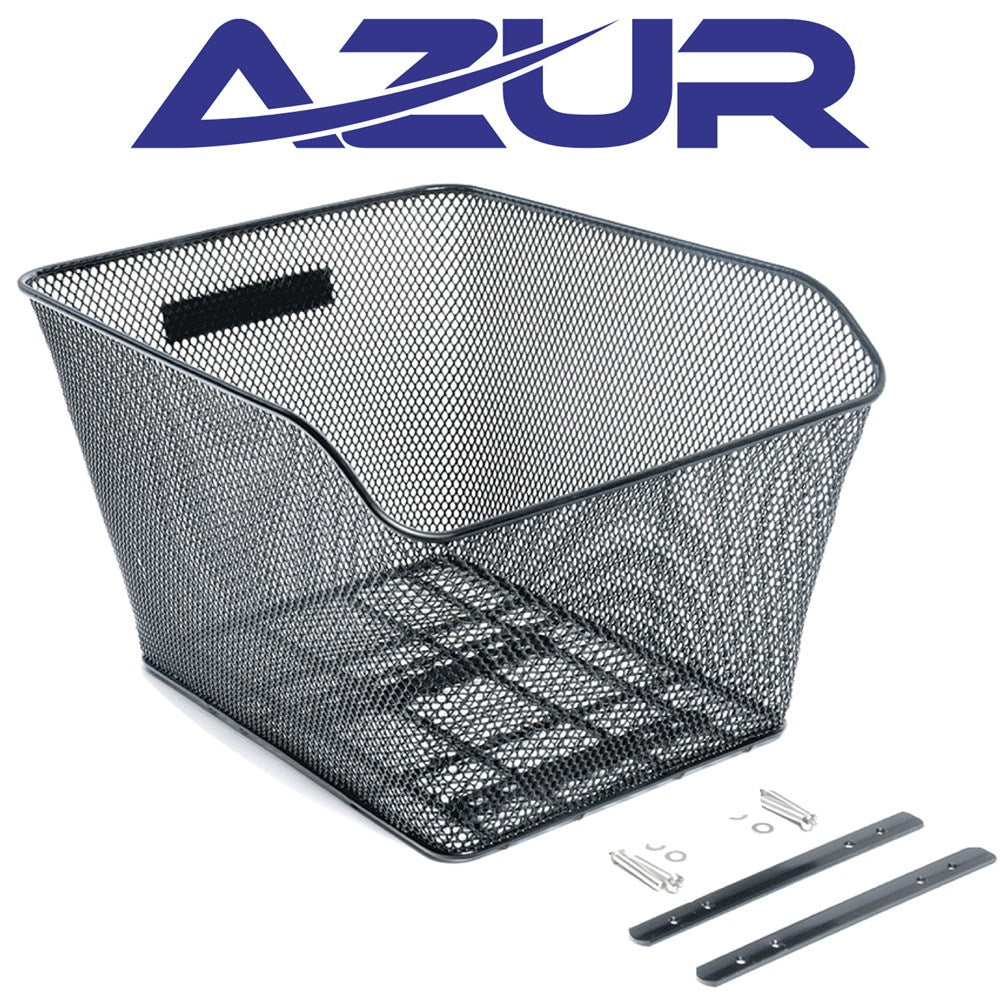 Azur Wire Mesh Rear Basket - Black