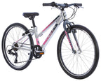 Neo+ 24 7 Speed Girls 24" Bike - Brushed Alloy/Charcoal