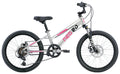 Neo Disc+ Girls 20" 6 Speed Mountain Bike - Brushed Alloy/Pink