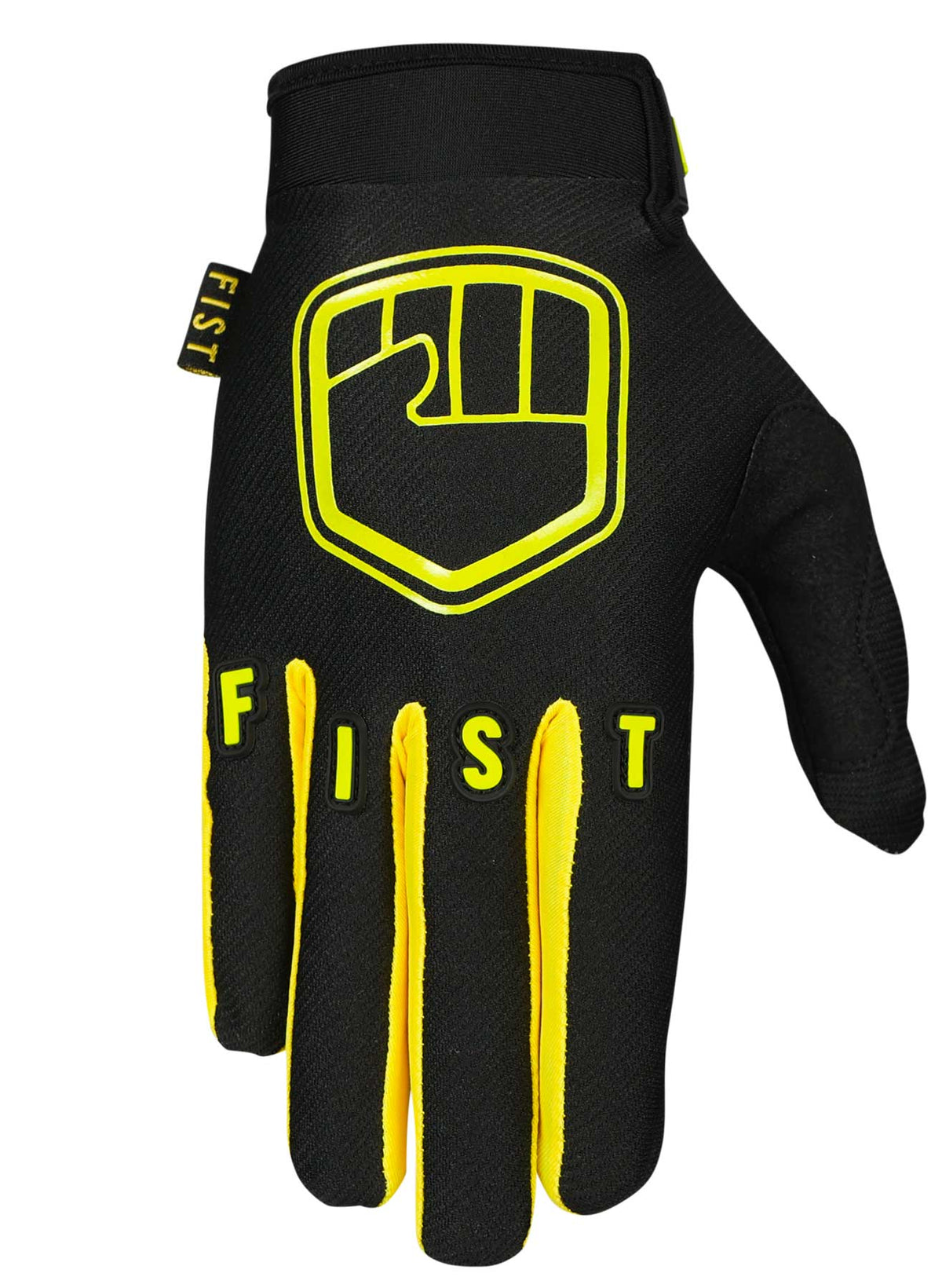 Fist Strapped Gloves - Fluro Yellow