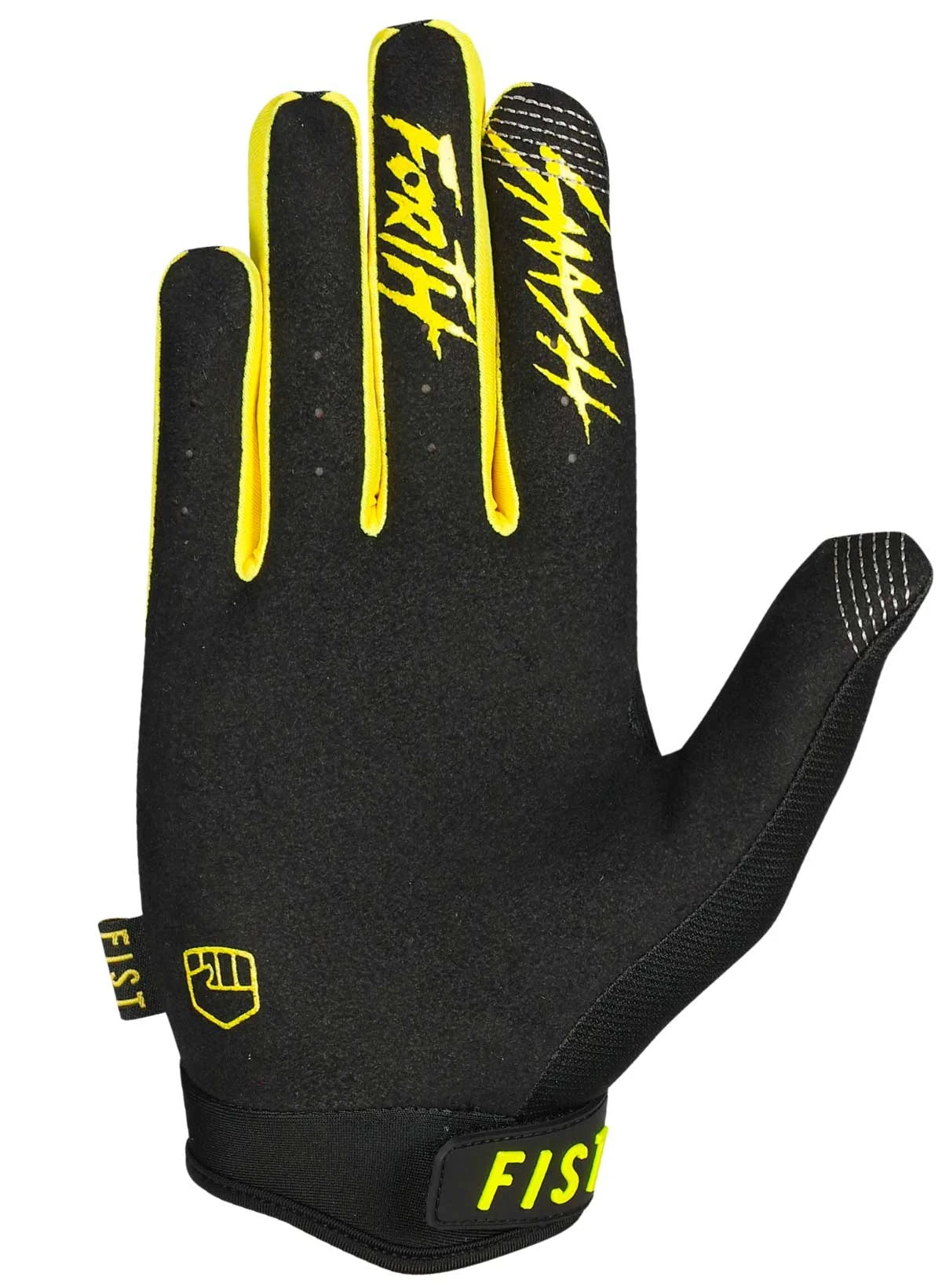 Fist Strapped Gloves - Fluro Yellow
