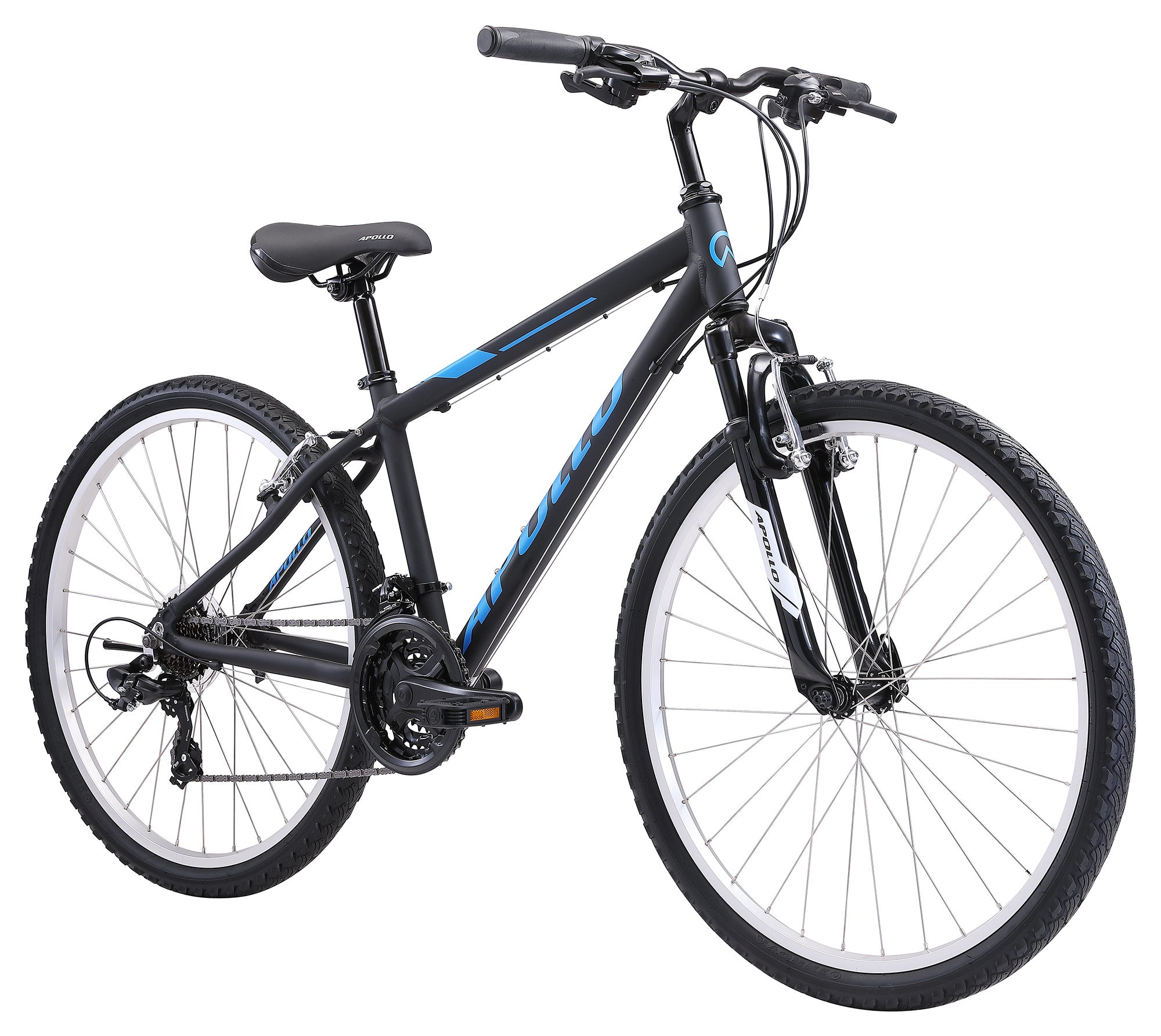 Apollo Summit 10 Boys Mountain Bike - Matte Black/Blue