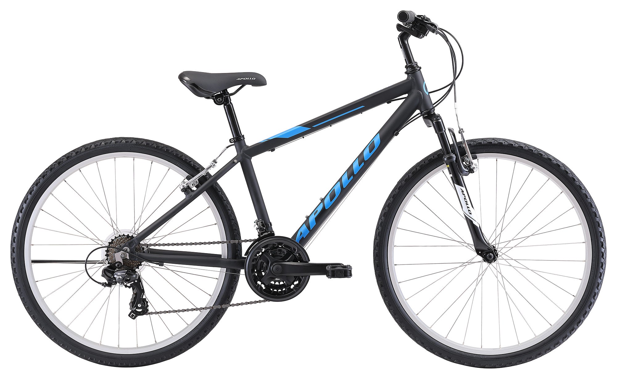 Apollo Summit 10 Boys Mountain Bike - Matte Black/Blue