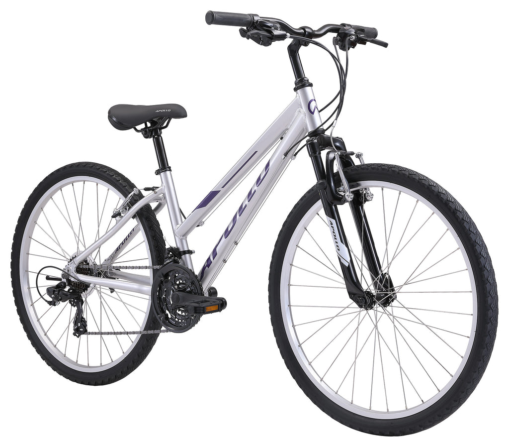 Apollo Summit 10 Girls Mountain Bike - Gloss Silver/Purple